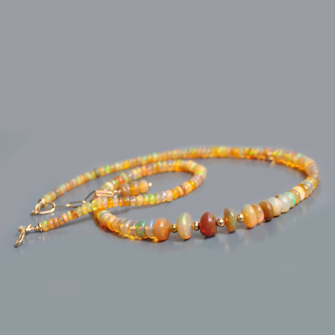 collier opale welo jaune