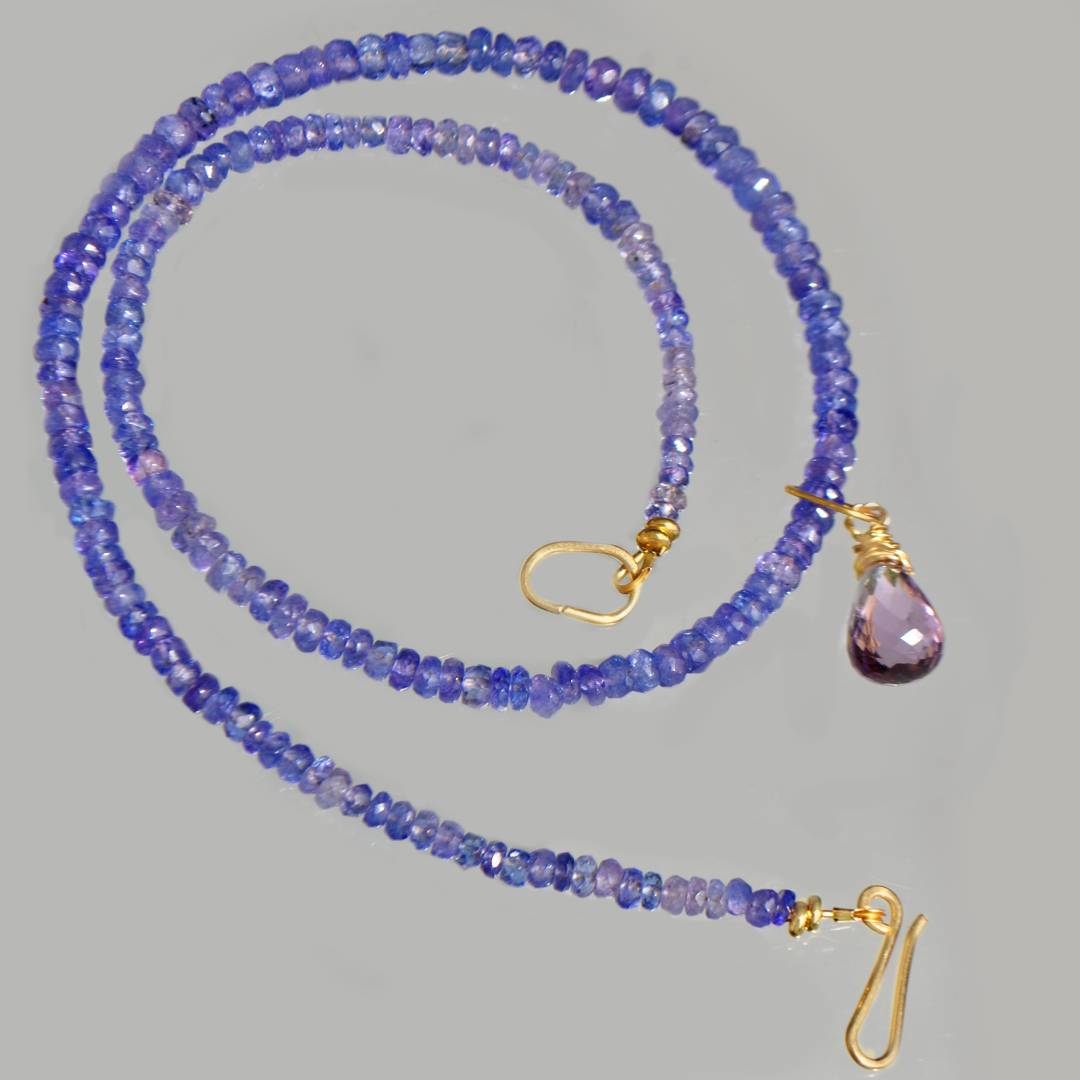 collier goutte tanzanite or-6