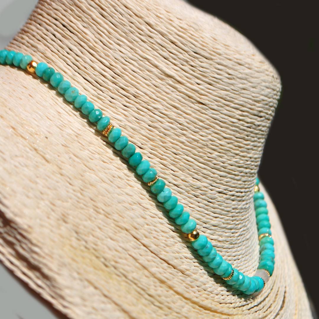 collier turquoise arizona opale lunaire-A