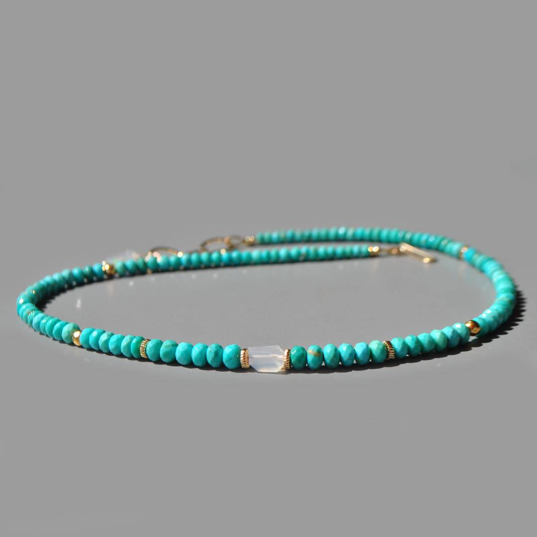 collier turquoise arizona opale lunaire