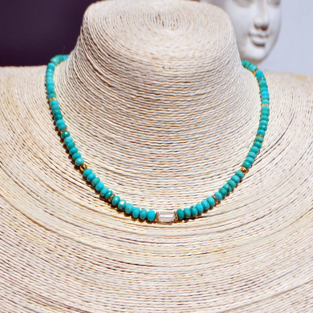 collier turquoise arizona opale lunaire-B