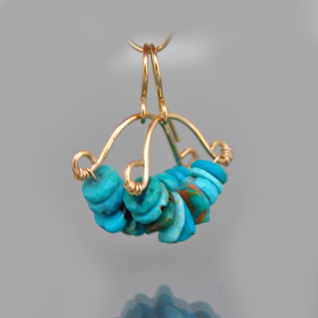 boucles doreillles Turquoise-4