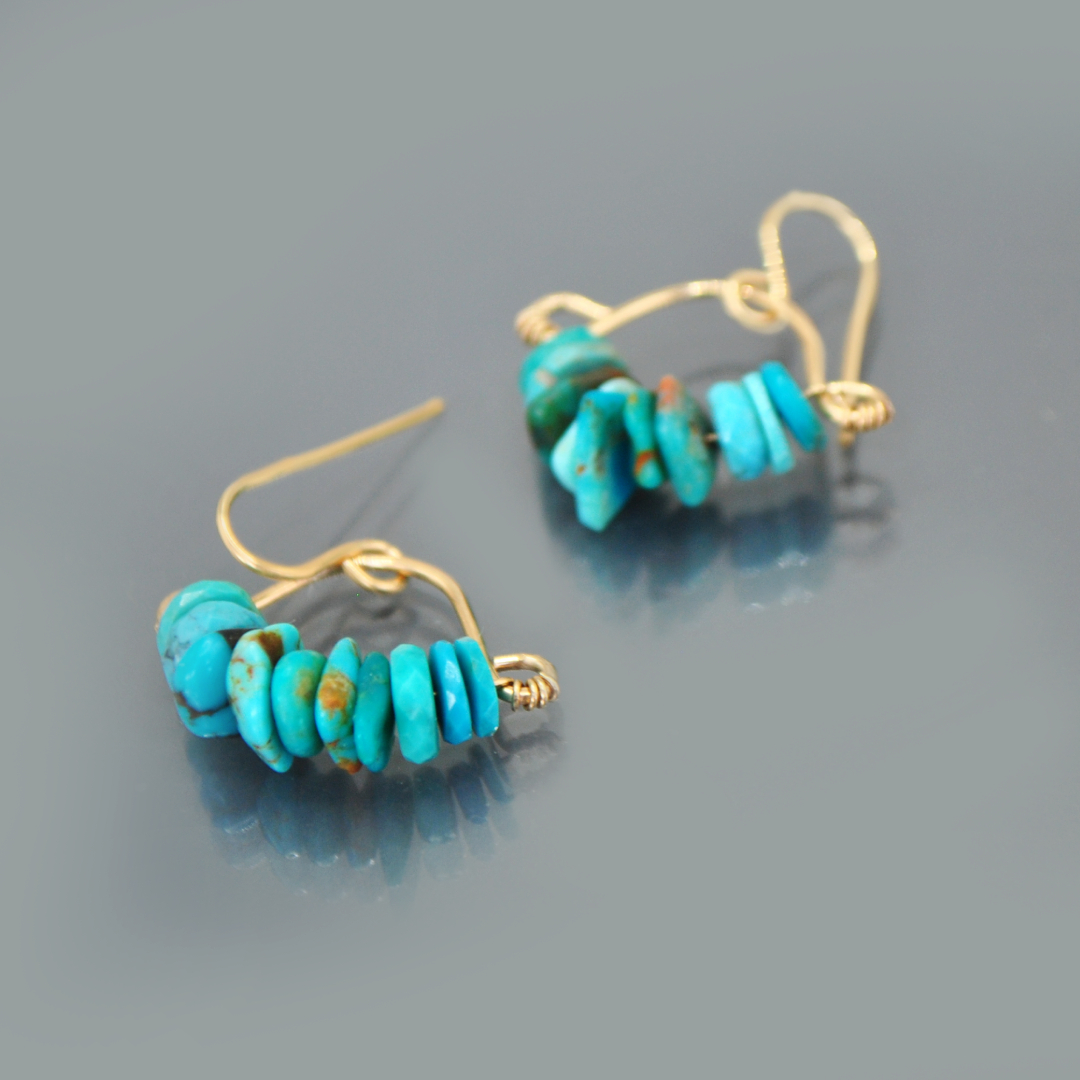 boucles doreillles Turquoise