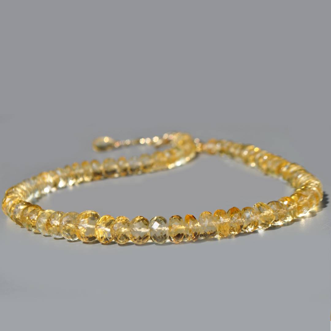 collier Citrine grosses Perles -4