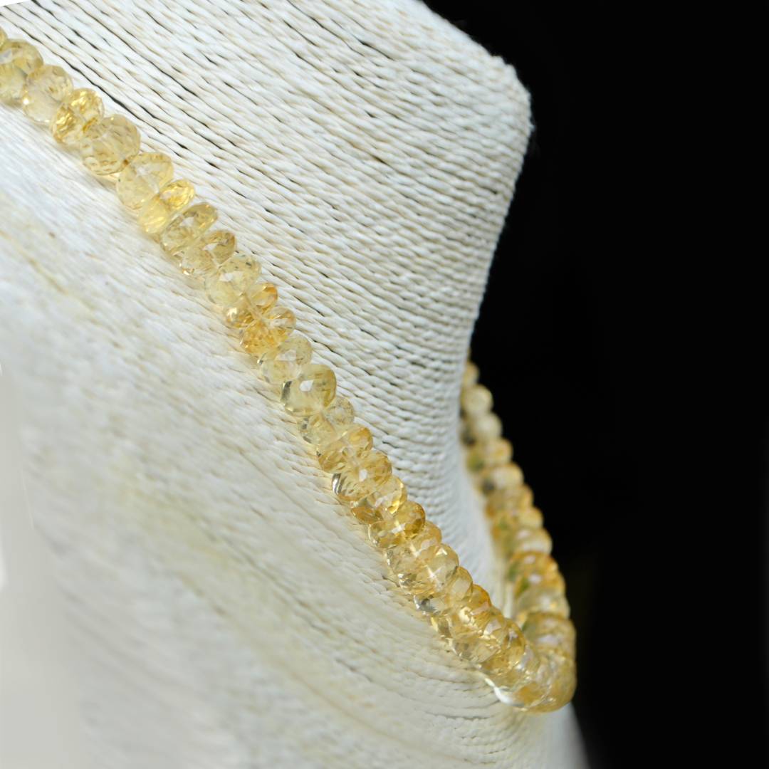 collier Citrine grosses Perles -6