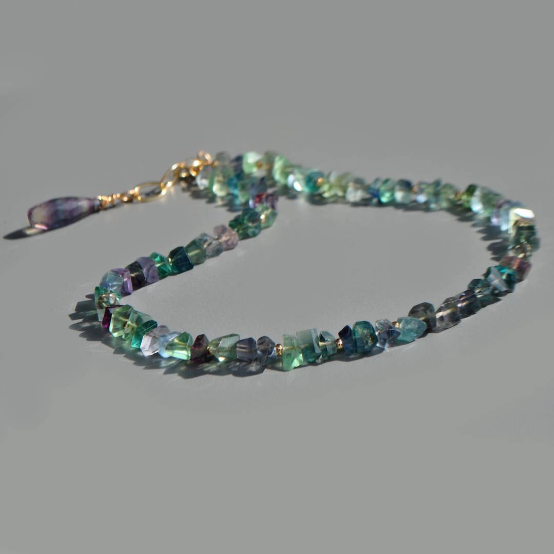 collier fluorite chips nuggets-2