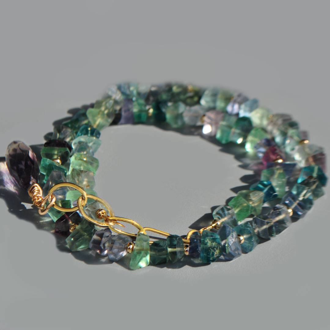 collier fluorite chips nuggets-8