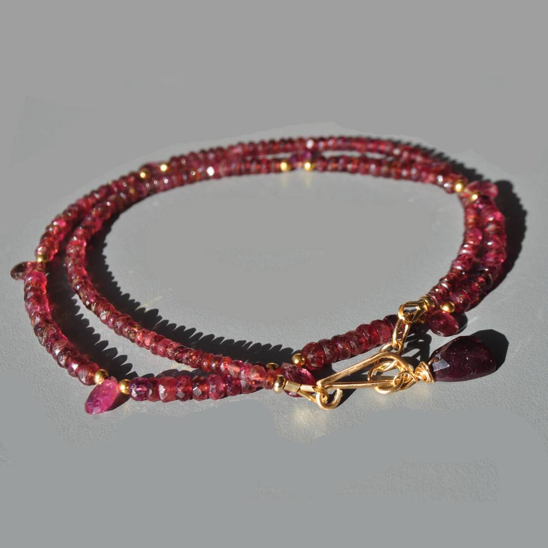collier tourmaline rubellite gouttes-6