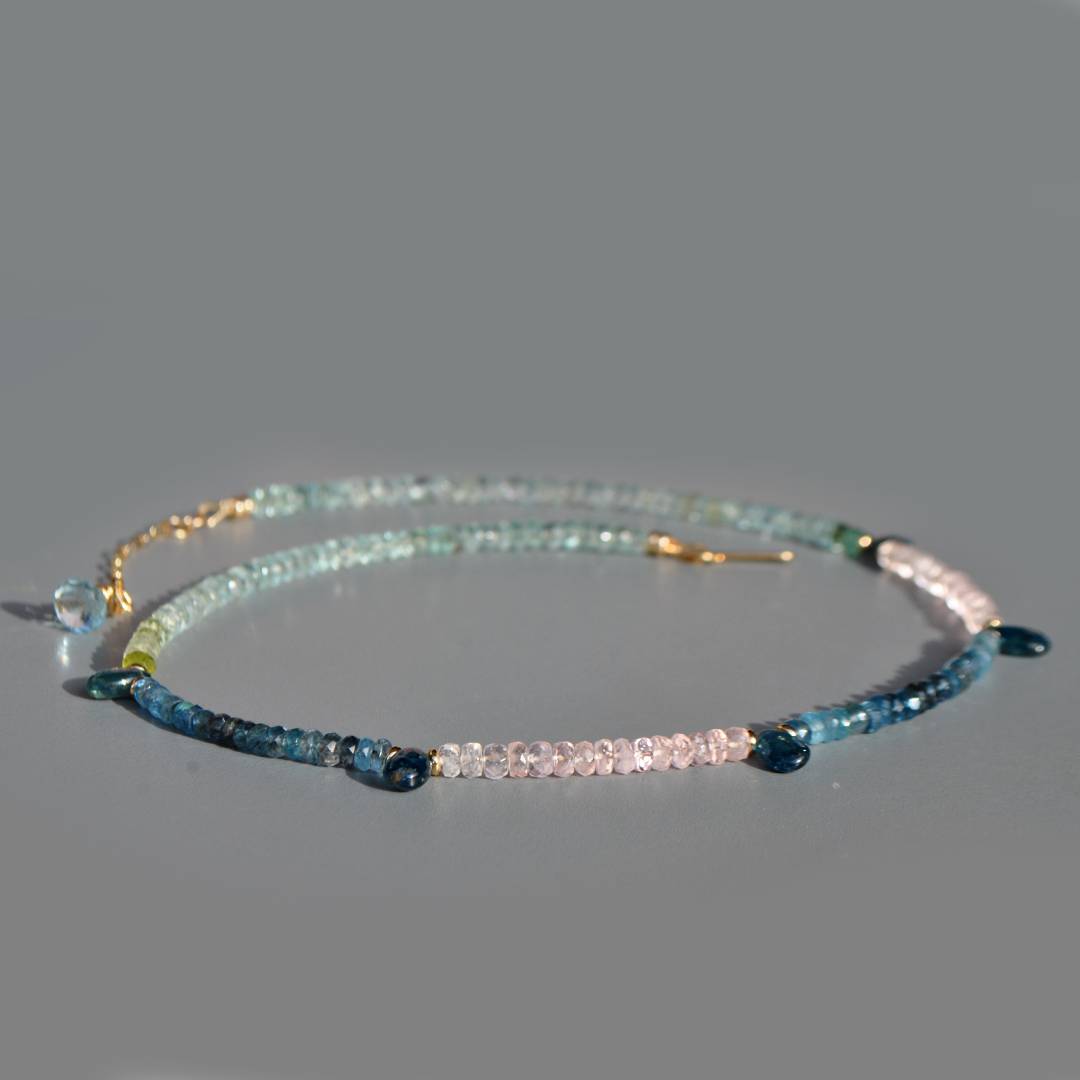 collier béryl aigue marine
