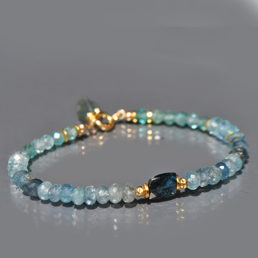 bracelet aigue marine Cyanite-2