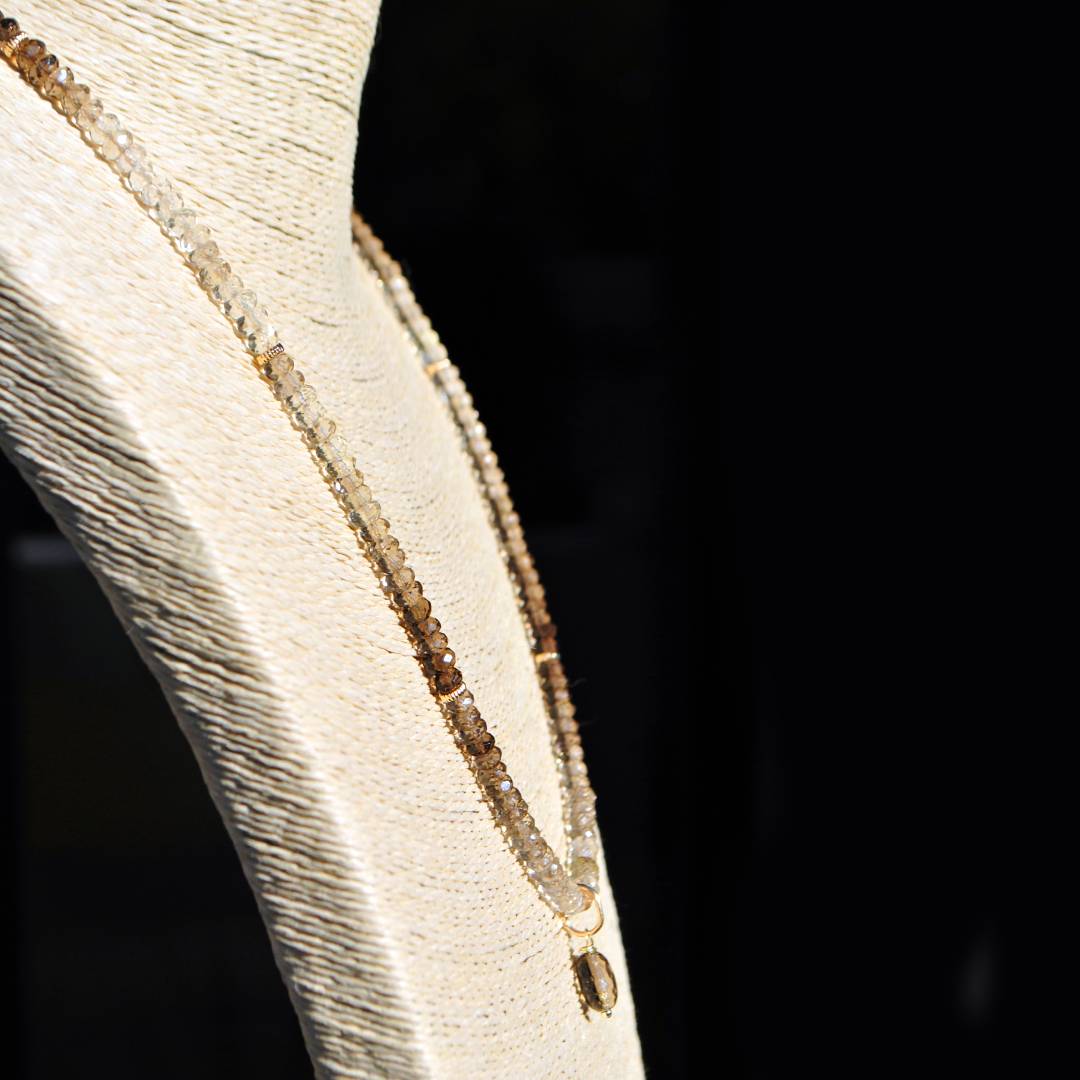 collier long quartz fumé-5