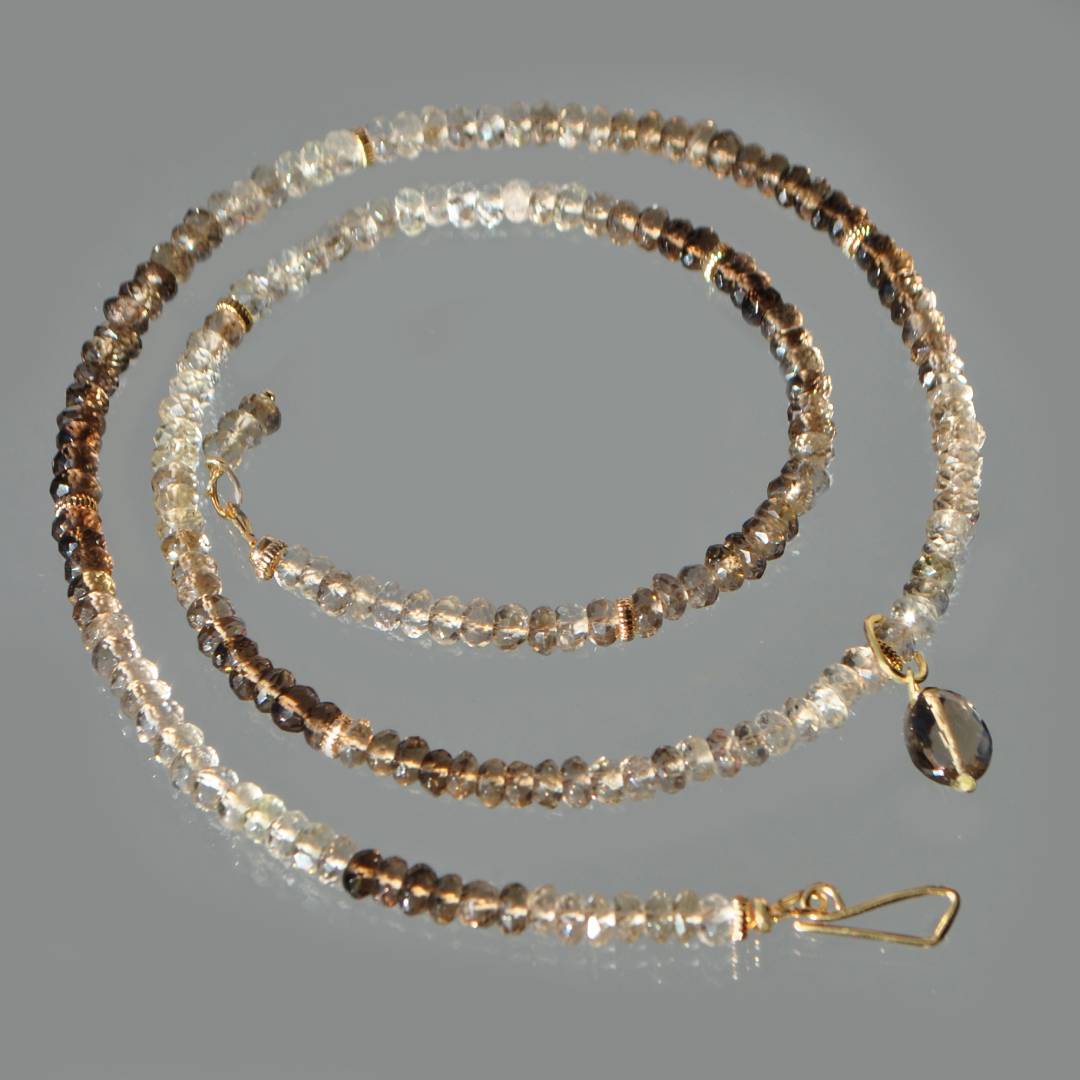collier long quartz fumé-3