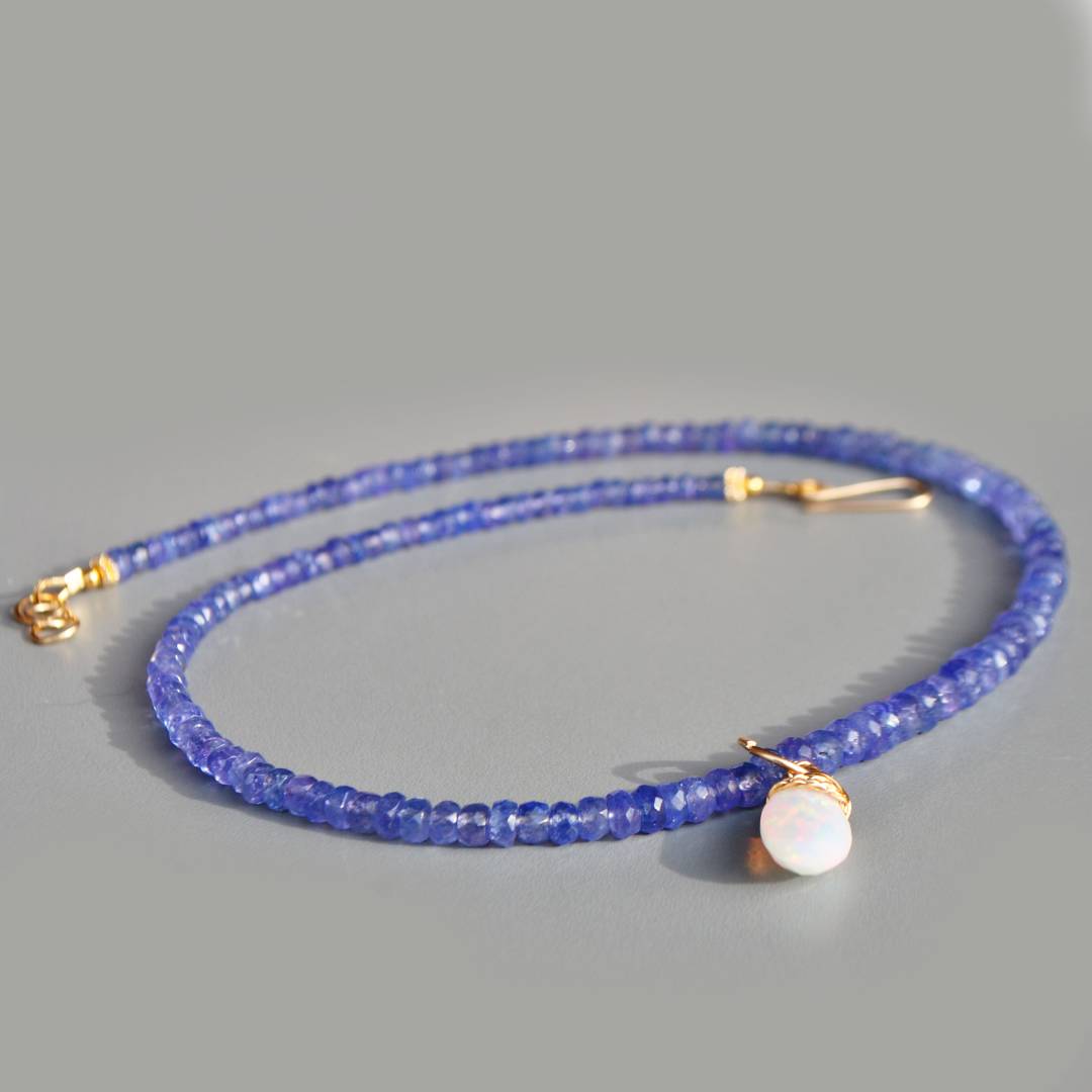 collier tanzanite opale welo blanche-4