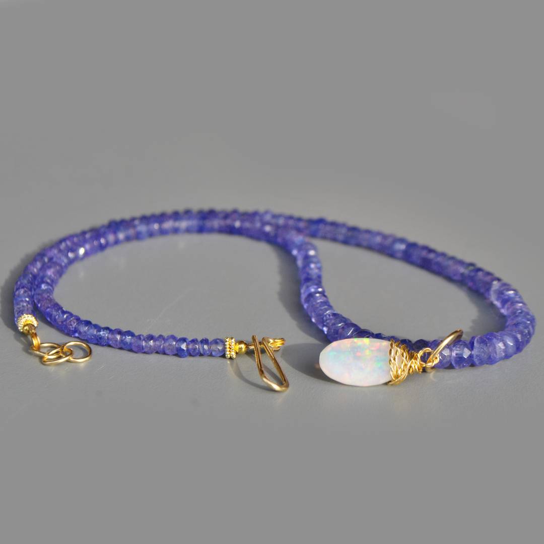 collier tanzanite opale welo blanche-9