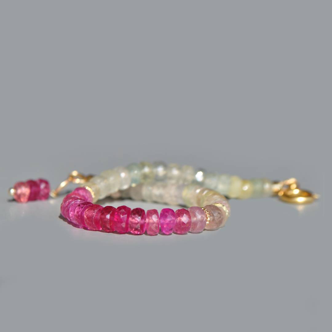 bracelet saphir rose et blanc-6