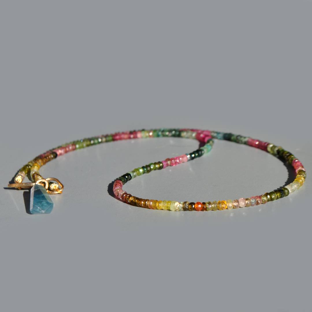 sautoir tourmaline multicolore pendentif fluorite bleue-8