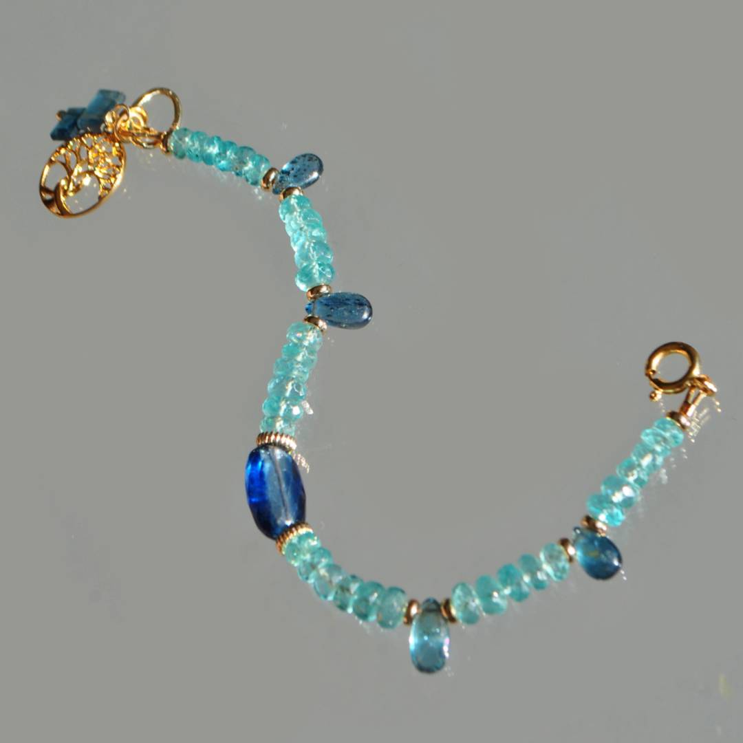 bracelet apatite cyanite mousse-3