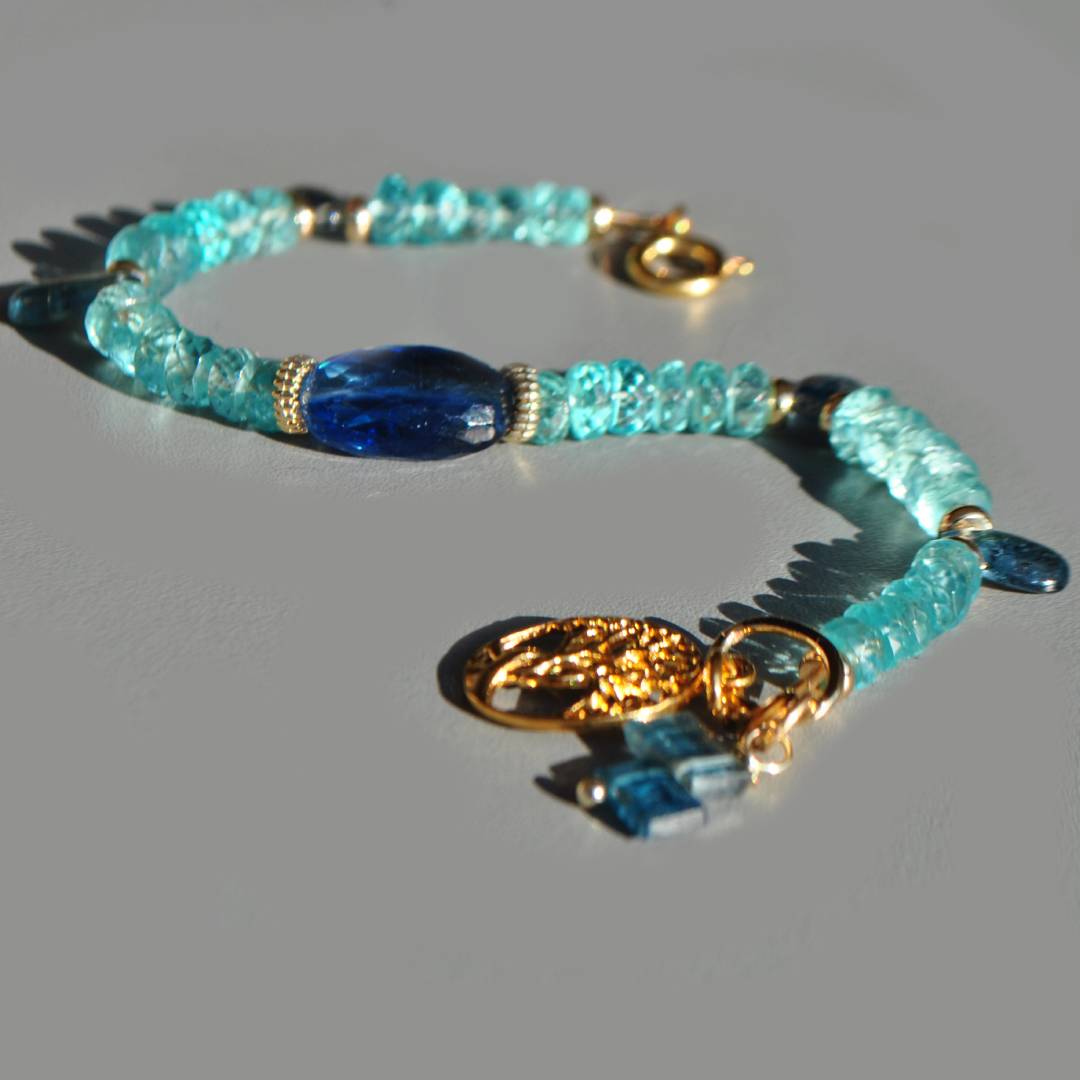 bracelet apatite cyanite mousse-6