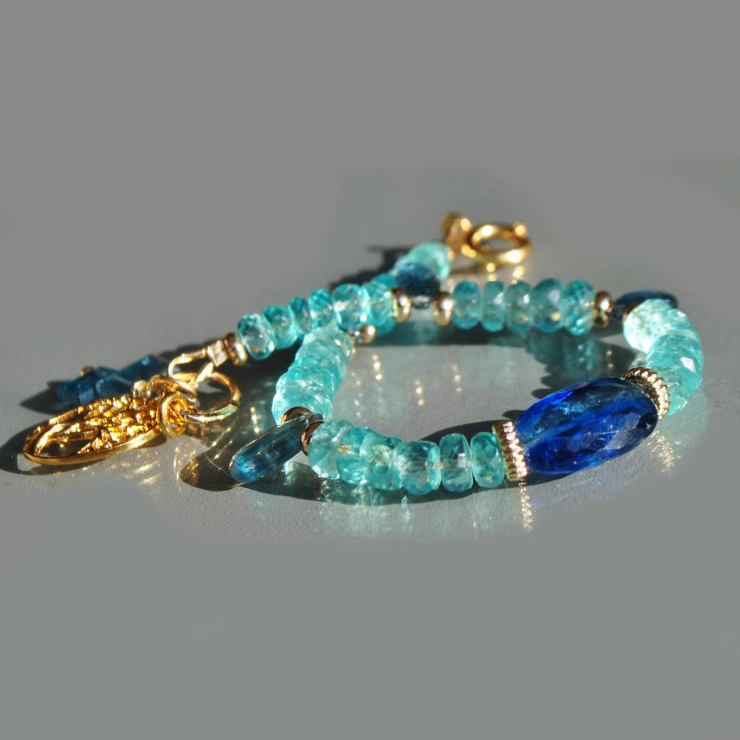 bracelet apatite cyanite mousse-8