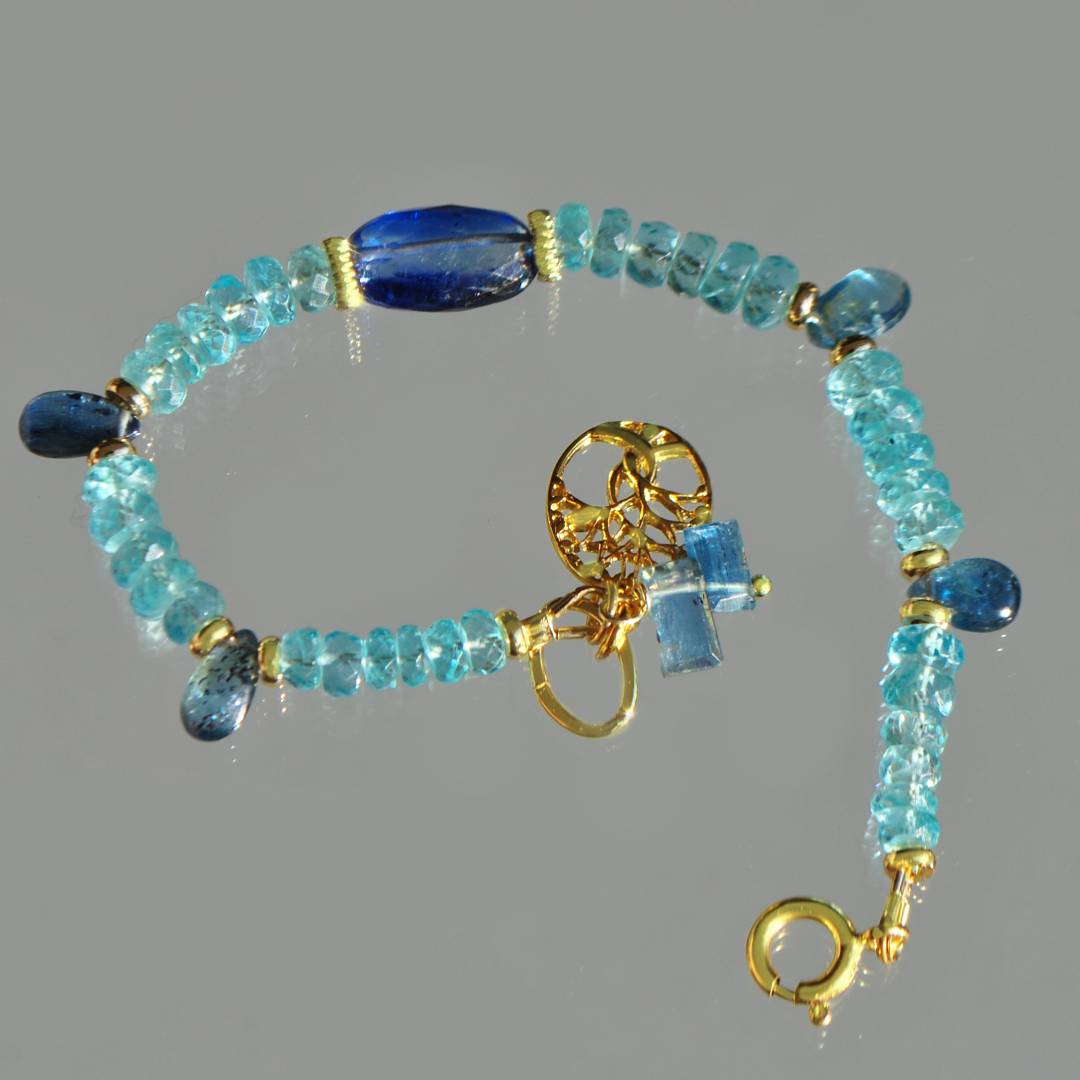 bracelet apatite cyanite mousse-7