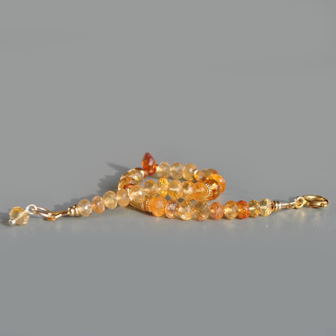 bracelet topaze impériale grenat hessonite-4