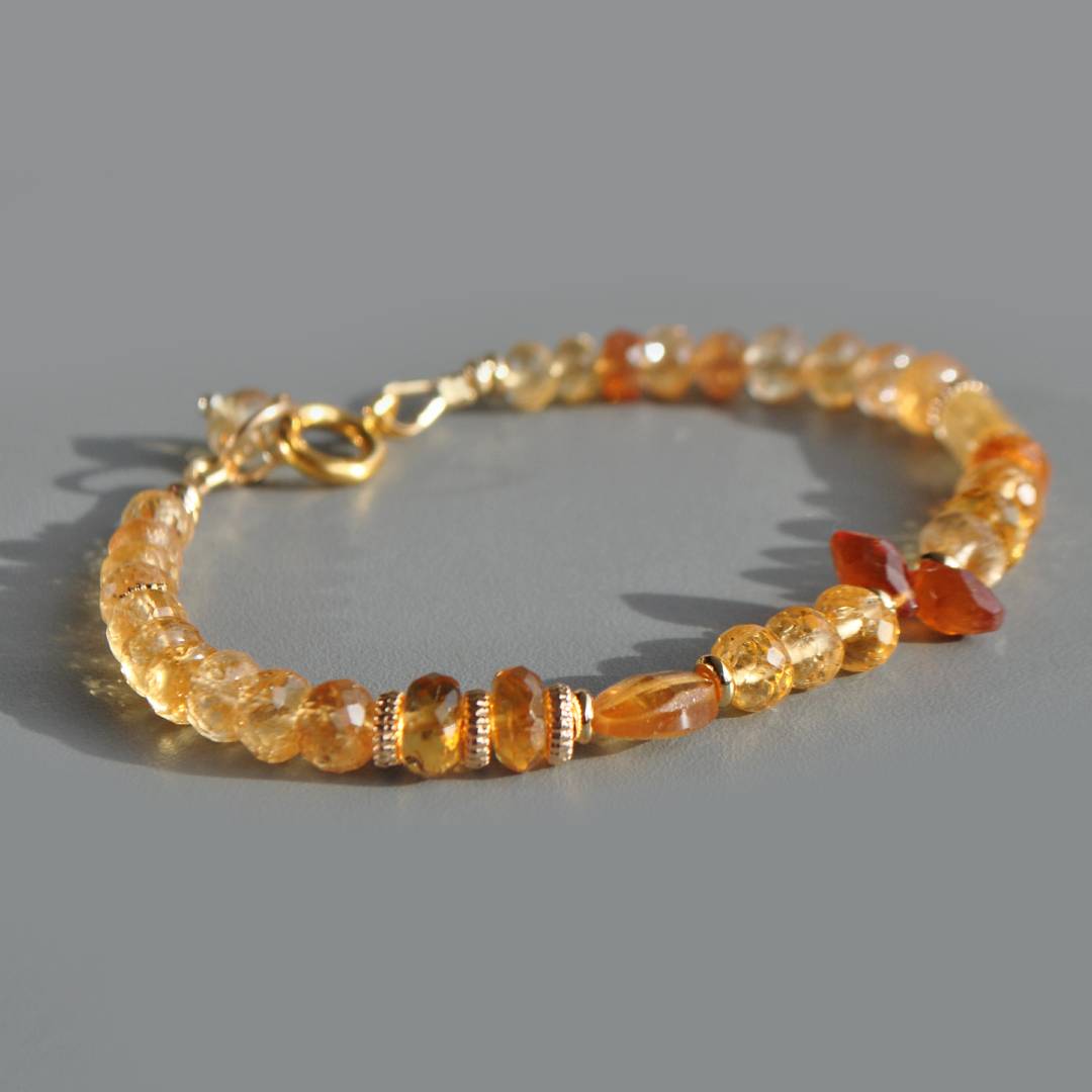 bracelet topaze impériale grenat hessonite-6