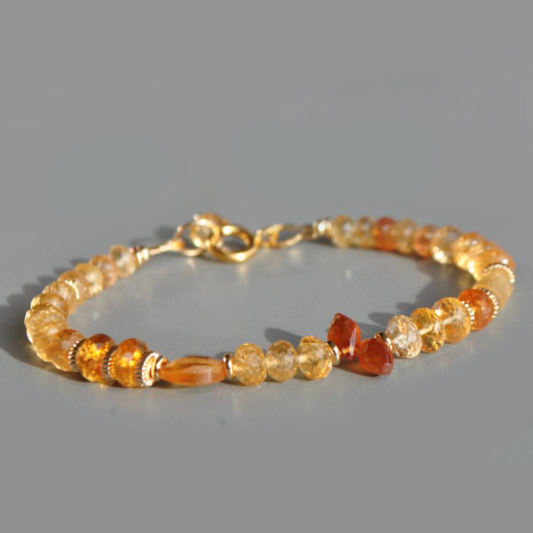 bracelet topaze impériale grenat hessonite-7