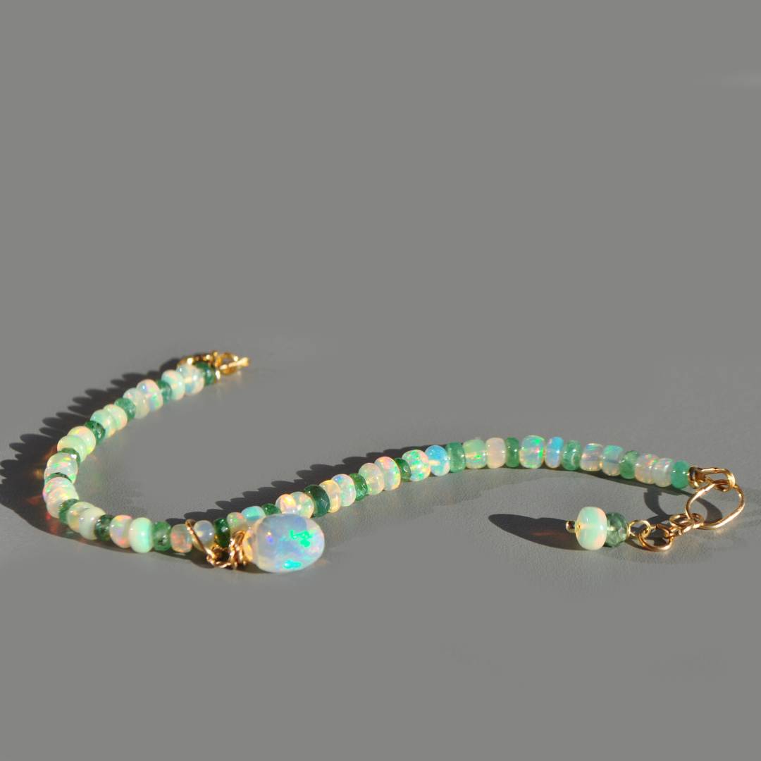 bracelet opale emeraude pendentif-4