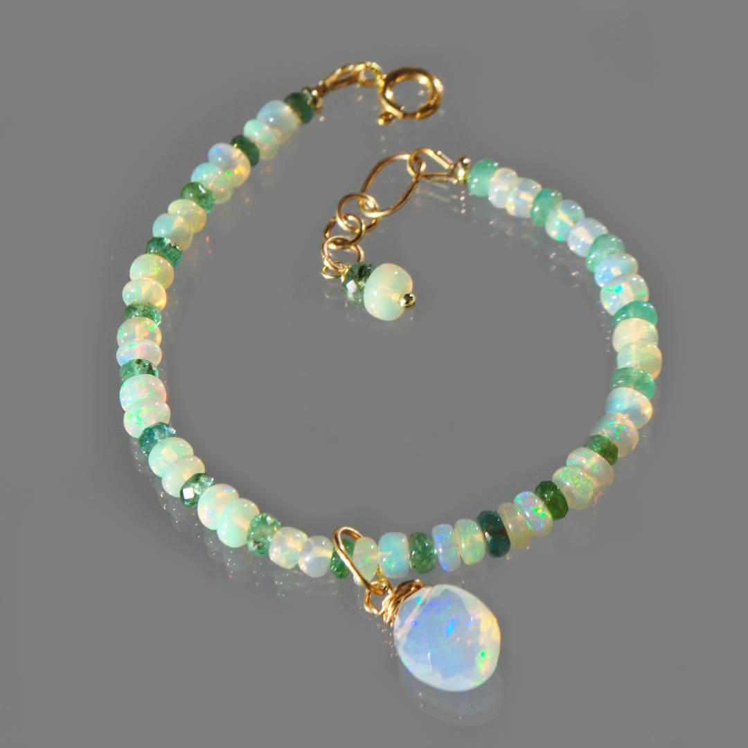 bracelet opale emeraude pendentif-2