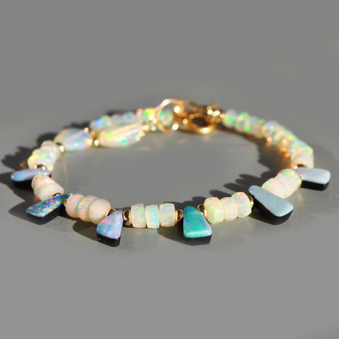 bracelet opale australienne doublet-2