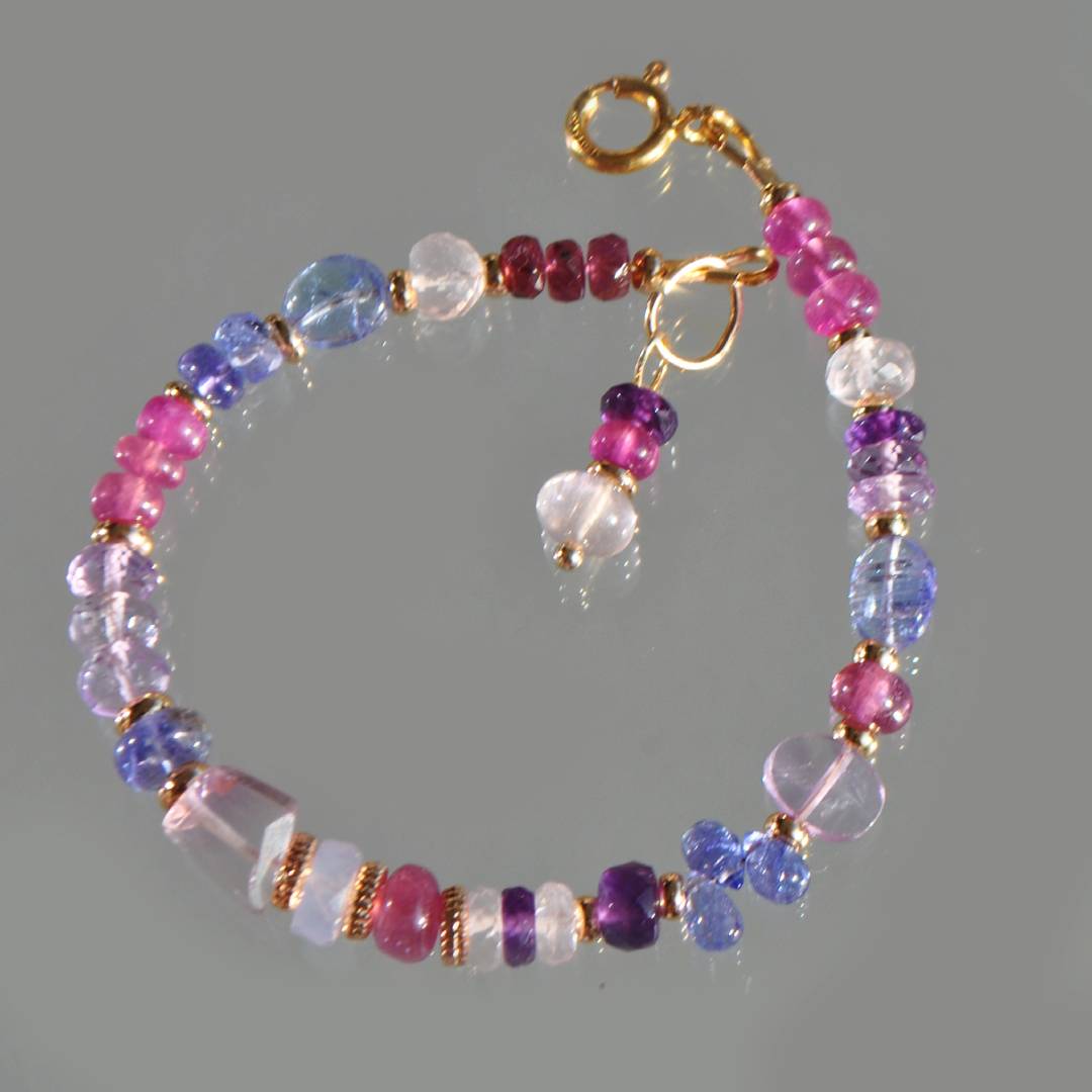 bracelet tanzanite saphir rose améthyste-7