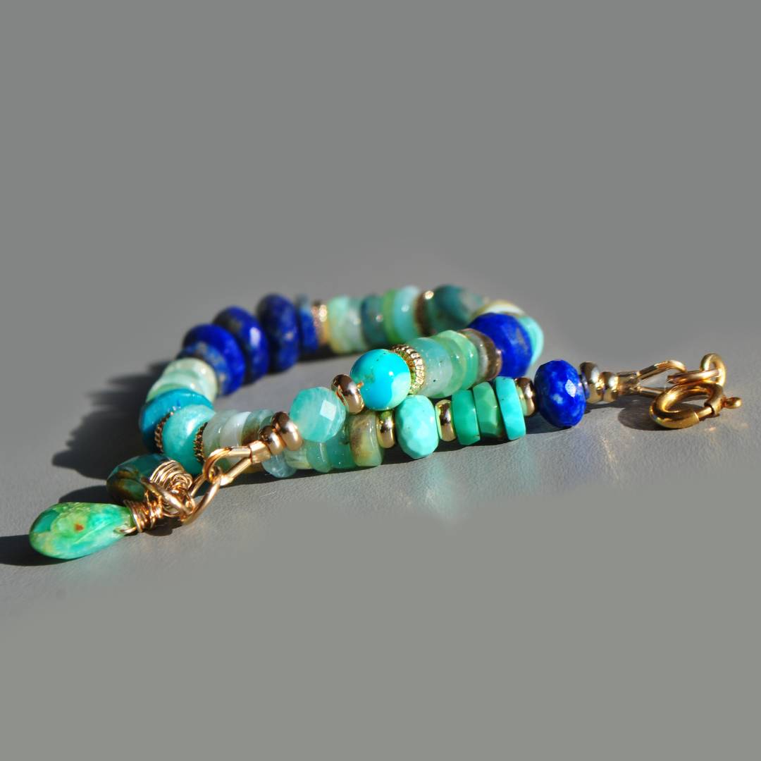 bracelet lapis opale turquoise -4
