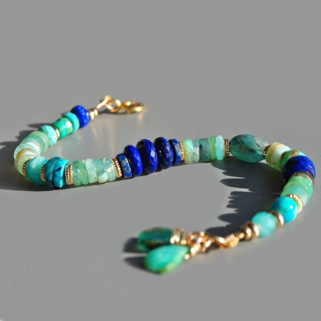 bracelet lapis opale turquoise -7