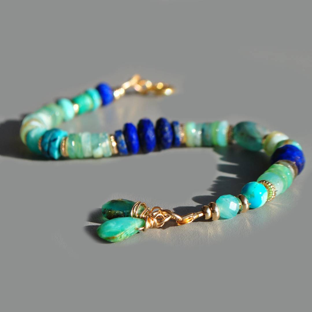 bracelet lapis opale turquoise -3
