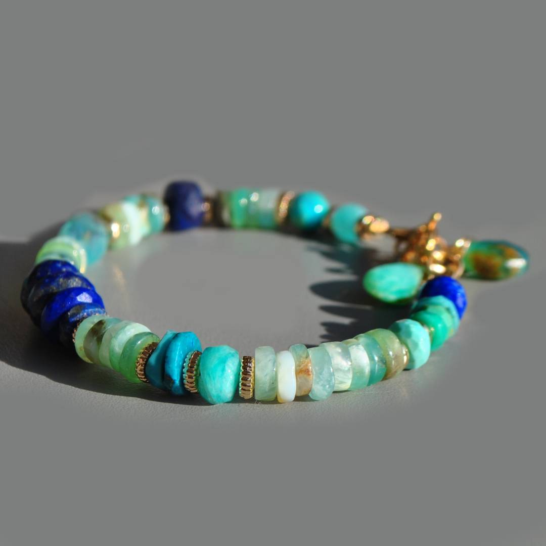 bracelet lapis opale turquoise -6