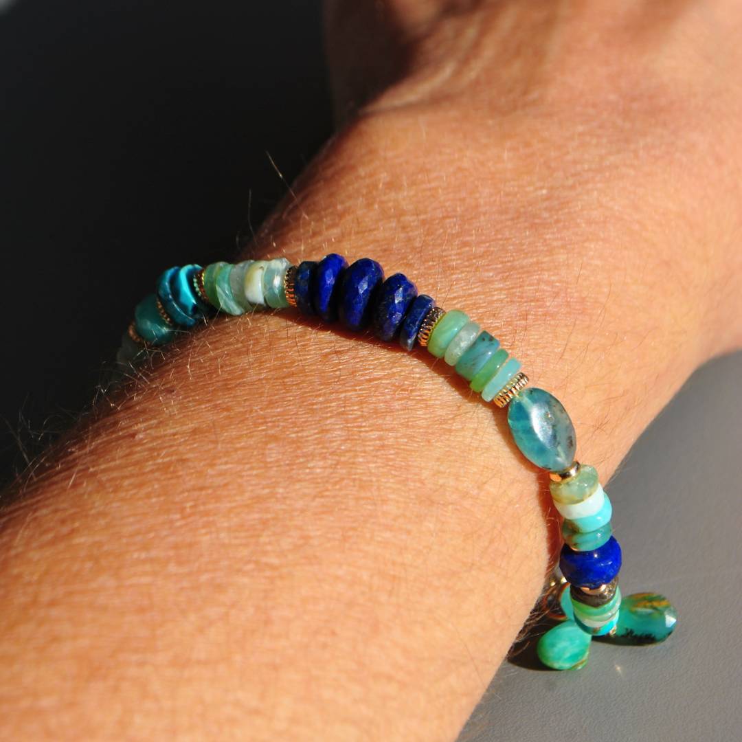 bracelet lapis opale turquoise -2