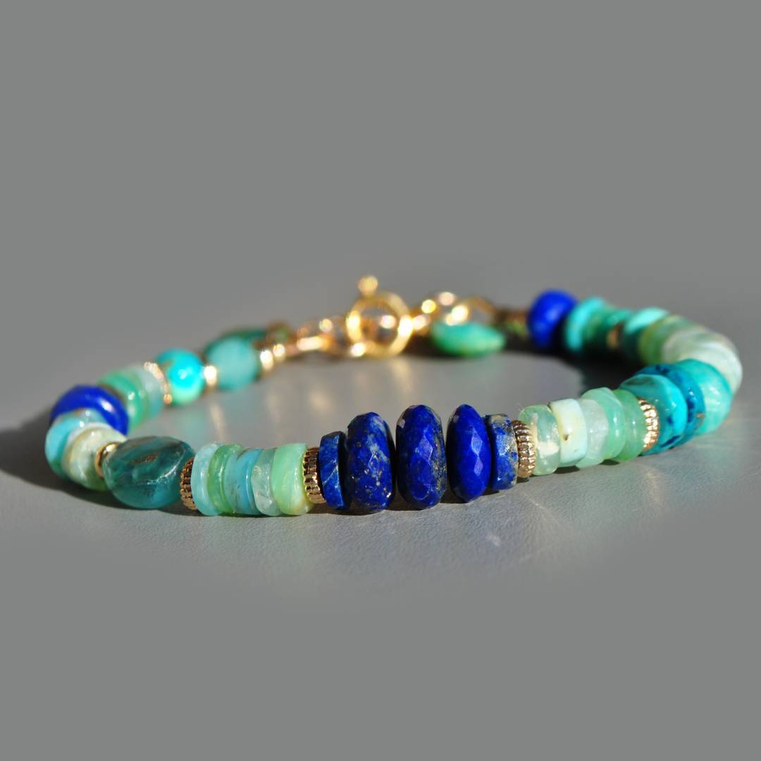 bracelet lapis opale turquoise -5