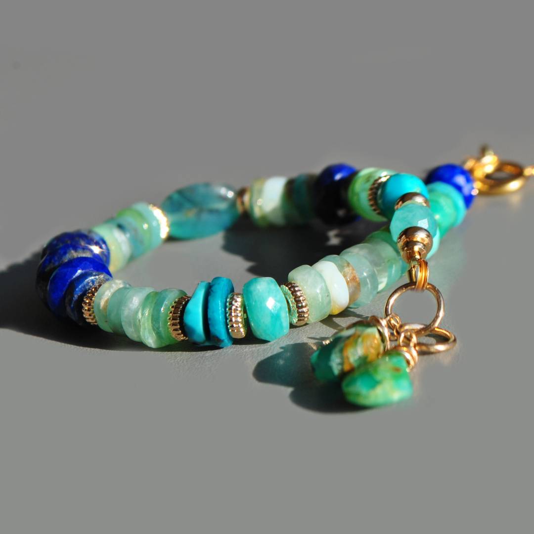 bracelet lapis opale turquoise