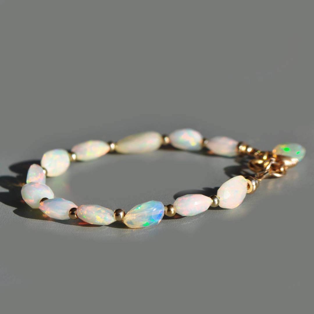 bracelet opale welo blanche nuggets