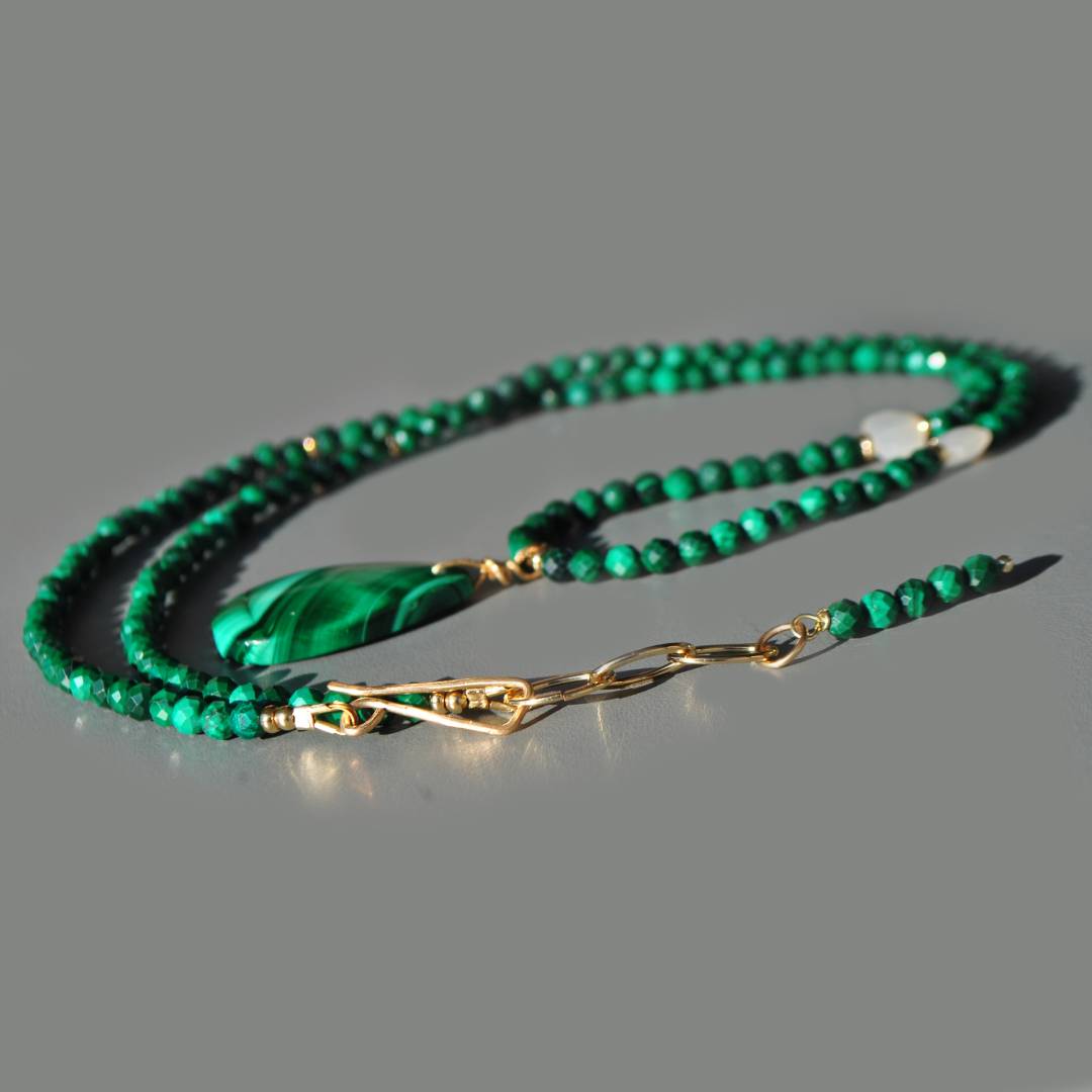 sautoir malachite pierre de lune-5