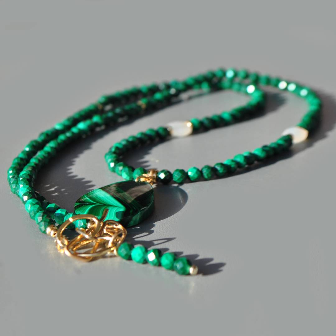 sautoir malachite pierre de lune-8