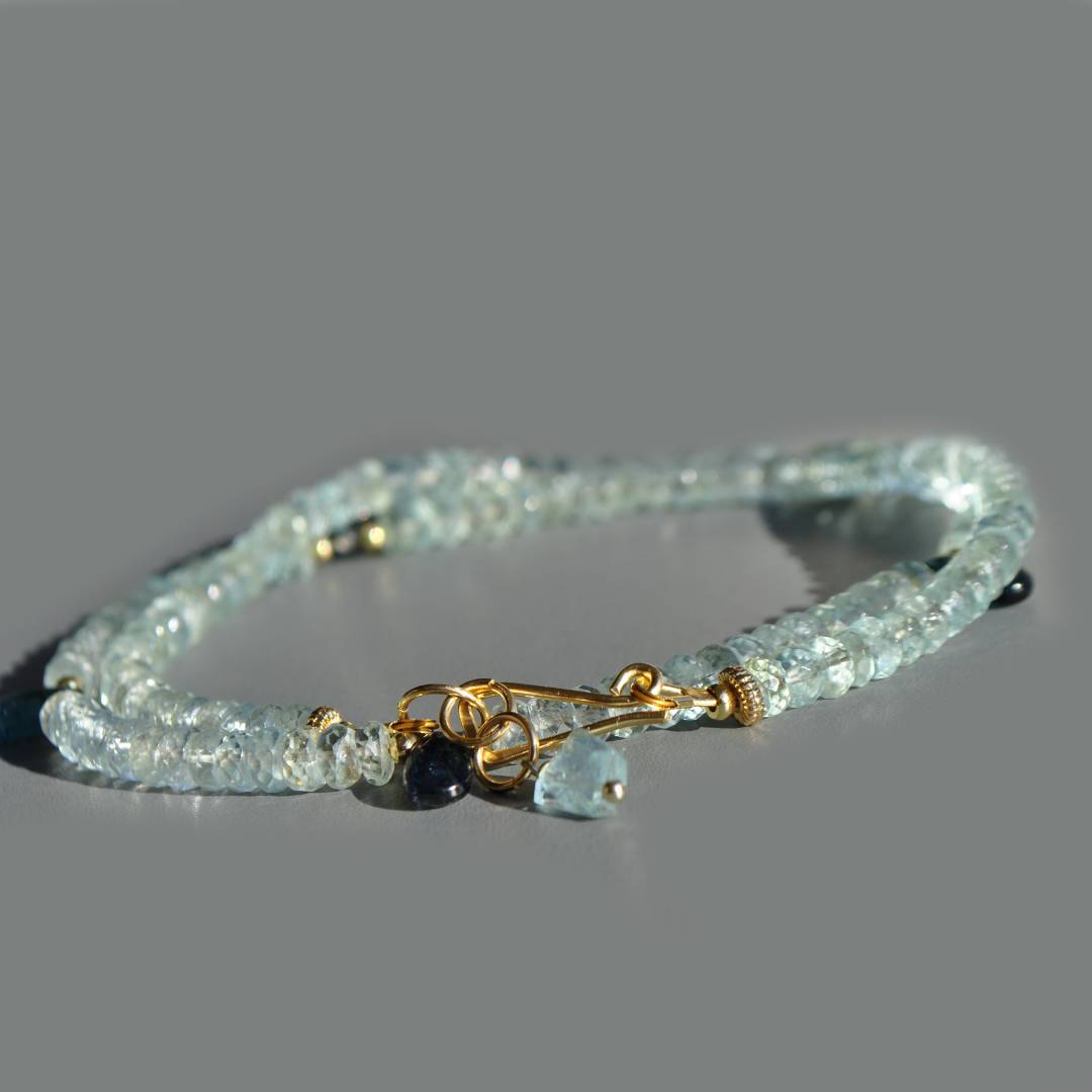 collier aigue marine cyanite en gouttes projet-8