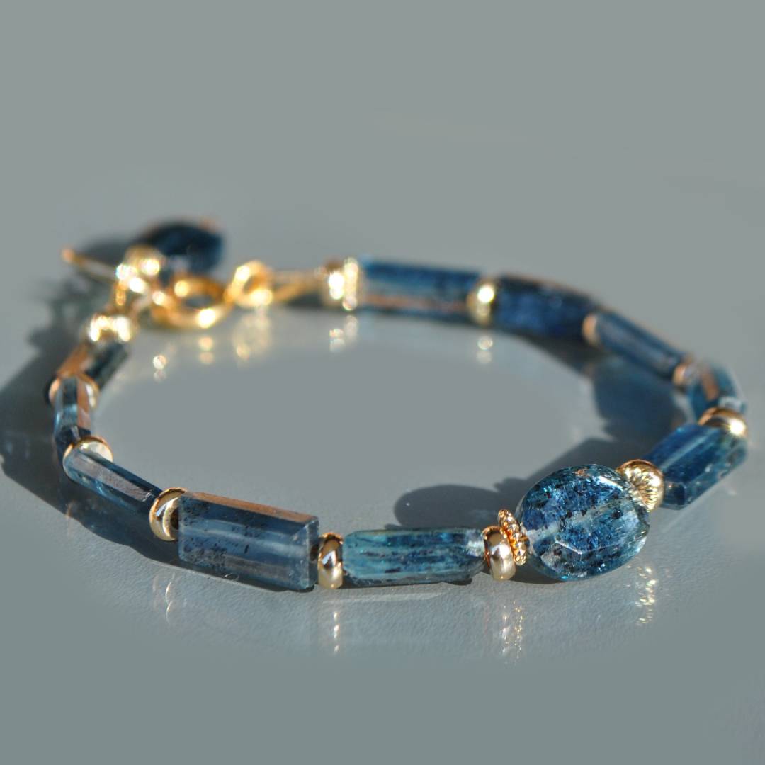 bracelet cyanite mousse nuggets-2
