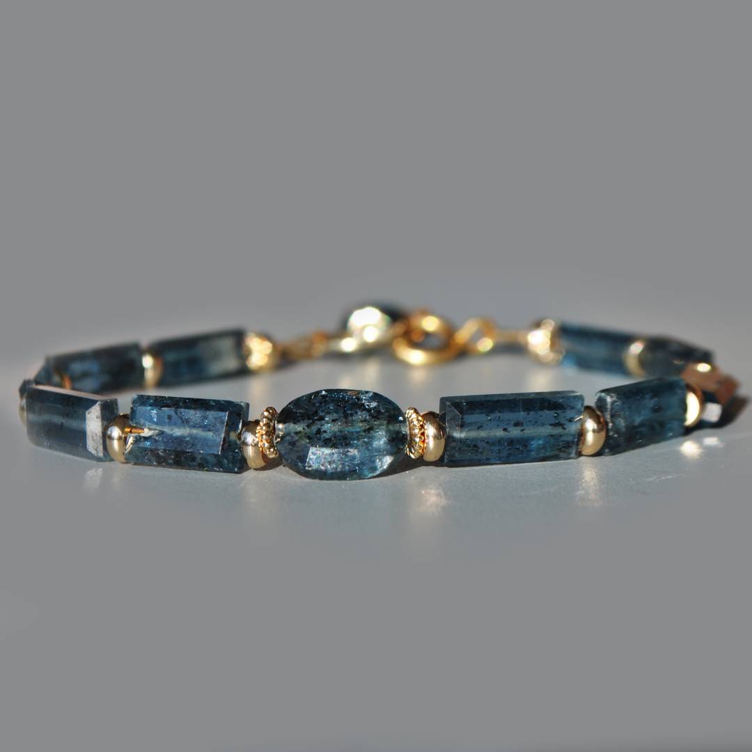 bracelet cyanite mousse nuggets-4