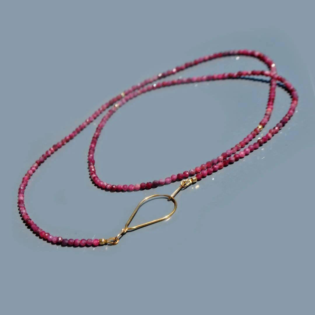 Sautoir Tourmaline rose(1)