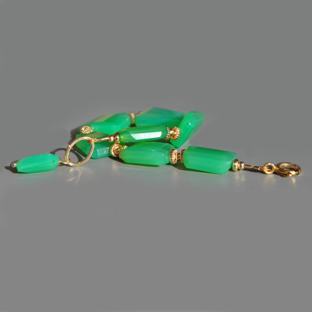 bracelet gros nuggets chrysoprase-8