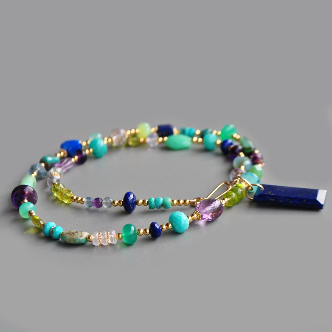collier long en lapis turquoise amethyste opale-1(1)