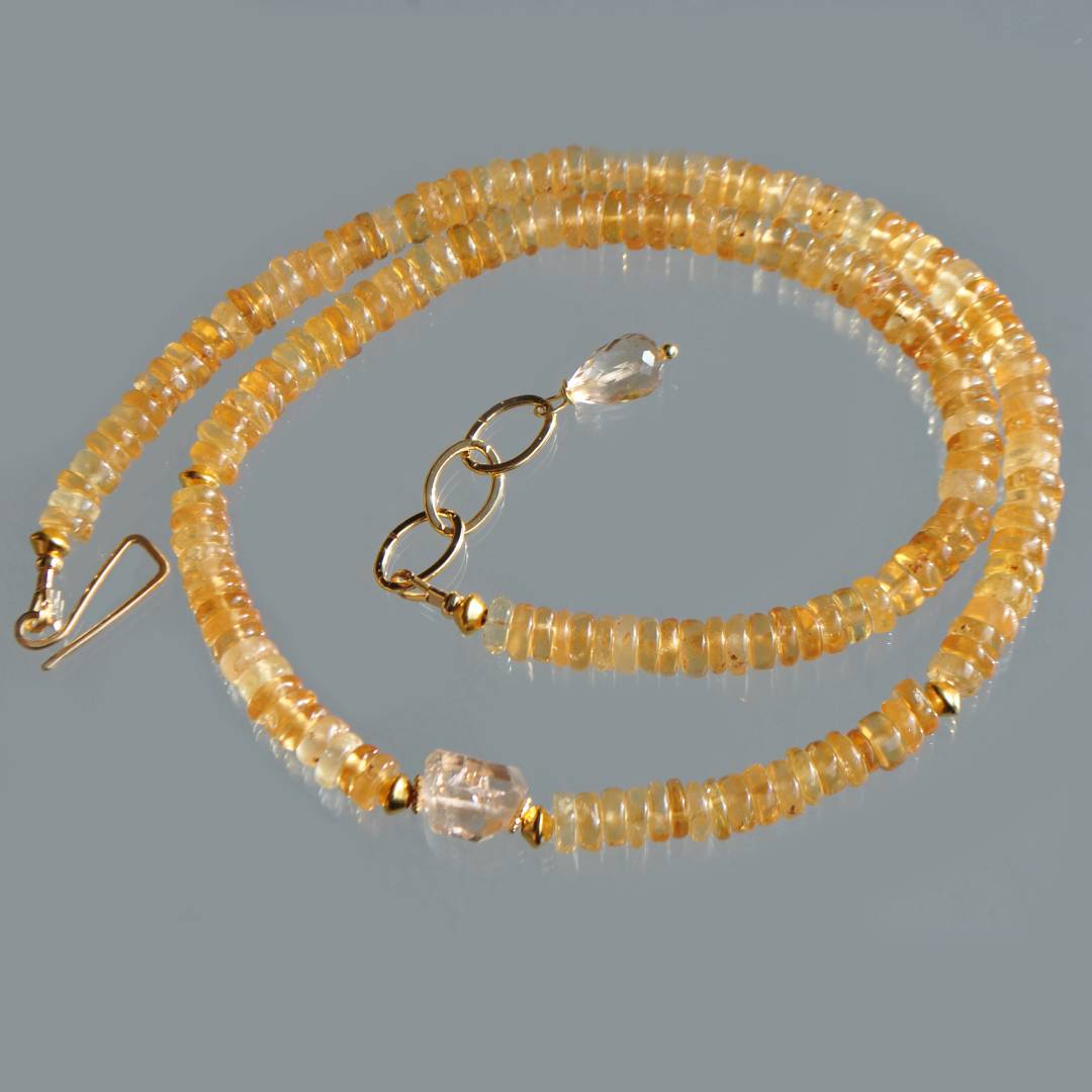 collier topaze imperiale pierre centrale taillée-7