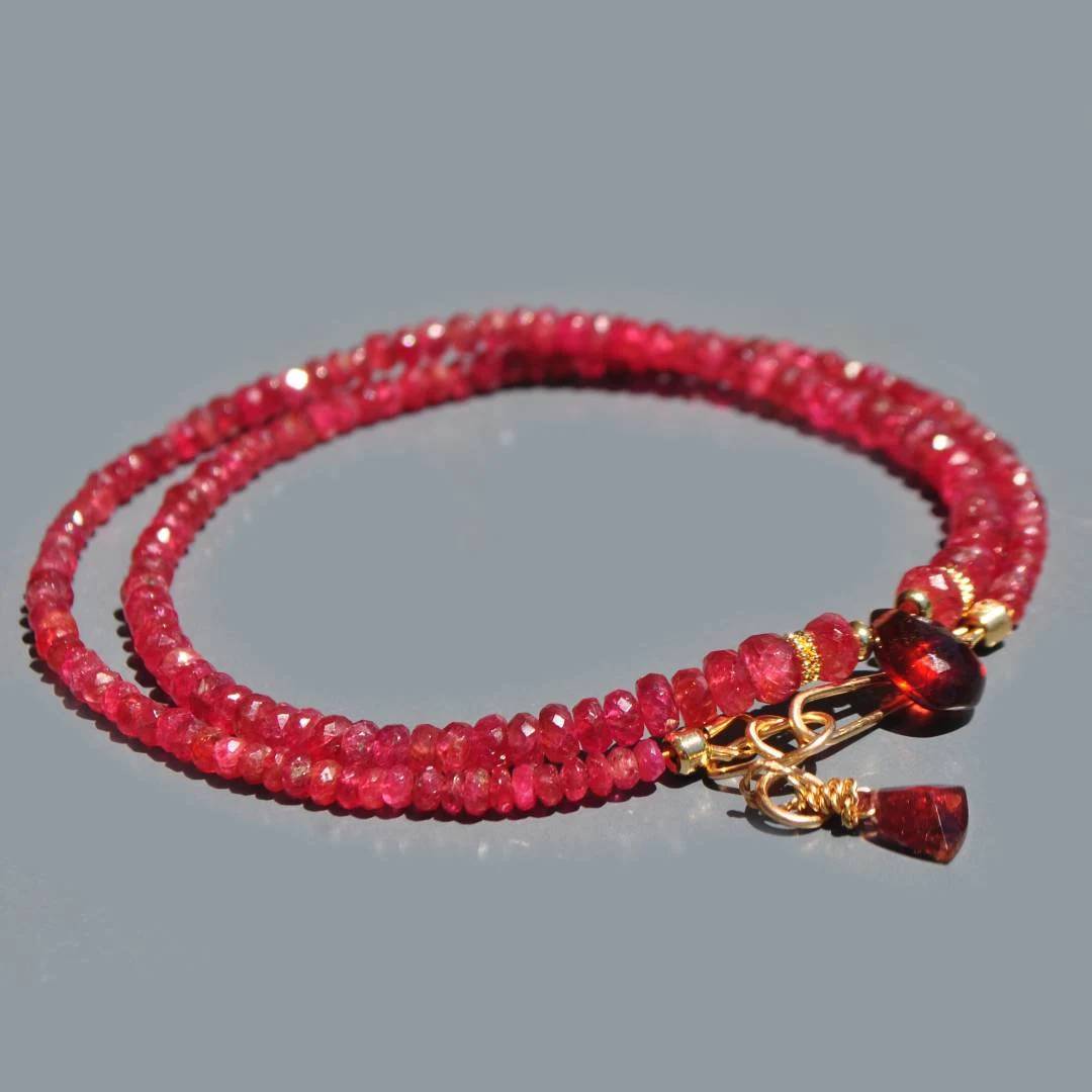 collier spinelle rouge grenat almandin-1