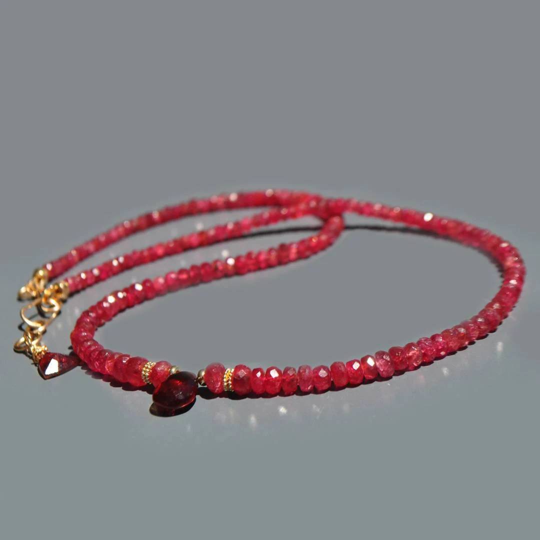collier spinelle rouge grenat almandin-9